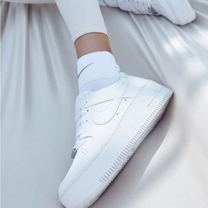 Clean Nike Air Force 1 Sage White Leather Women’s Size 7.5